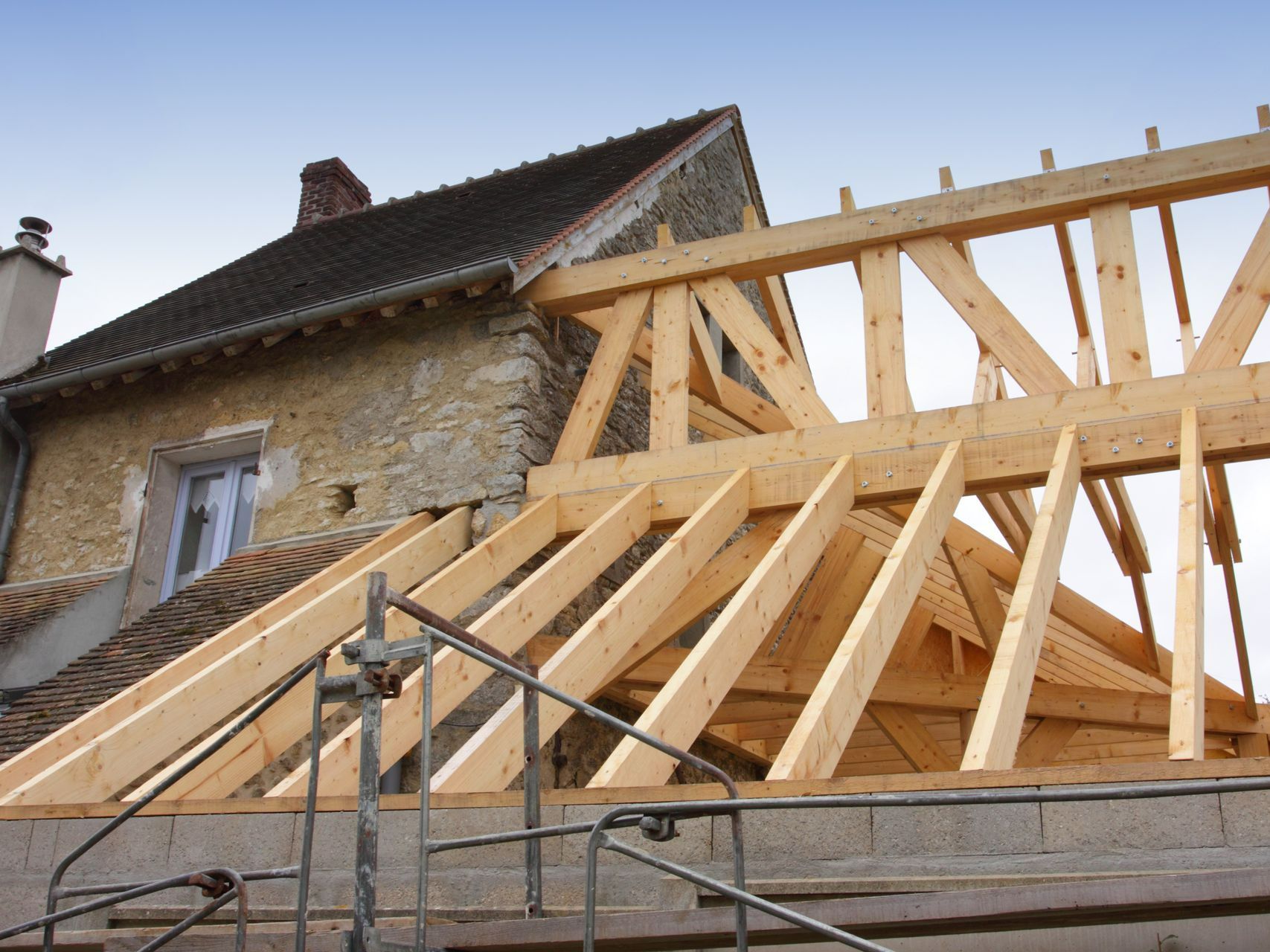 Charpente pour une extension