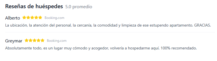 Comments and reviews from clients