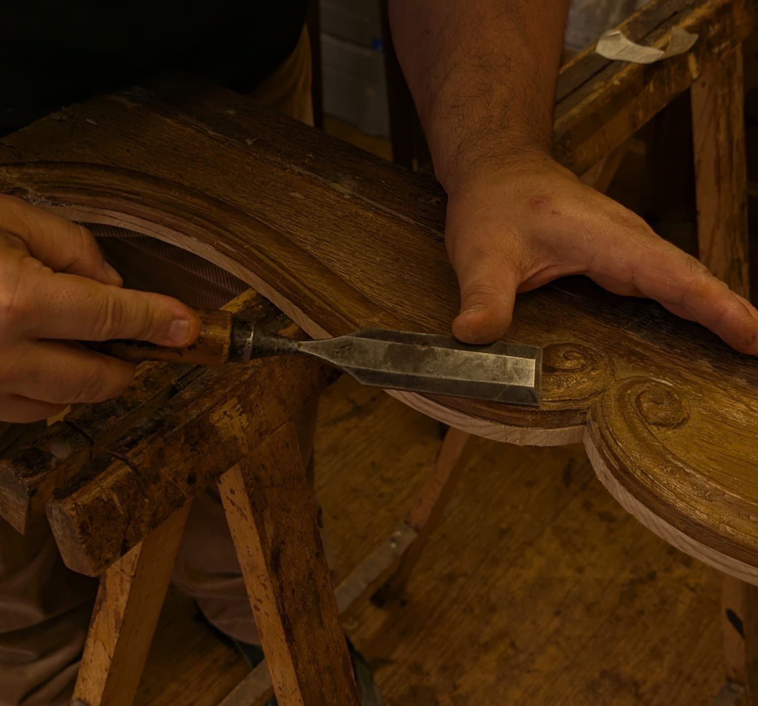 Travail de sculpture