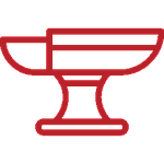 Icône enclume - travail du métal