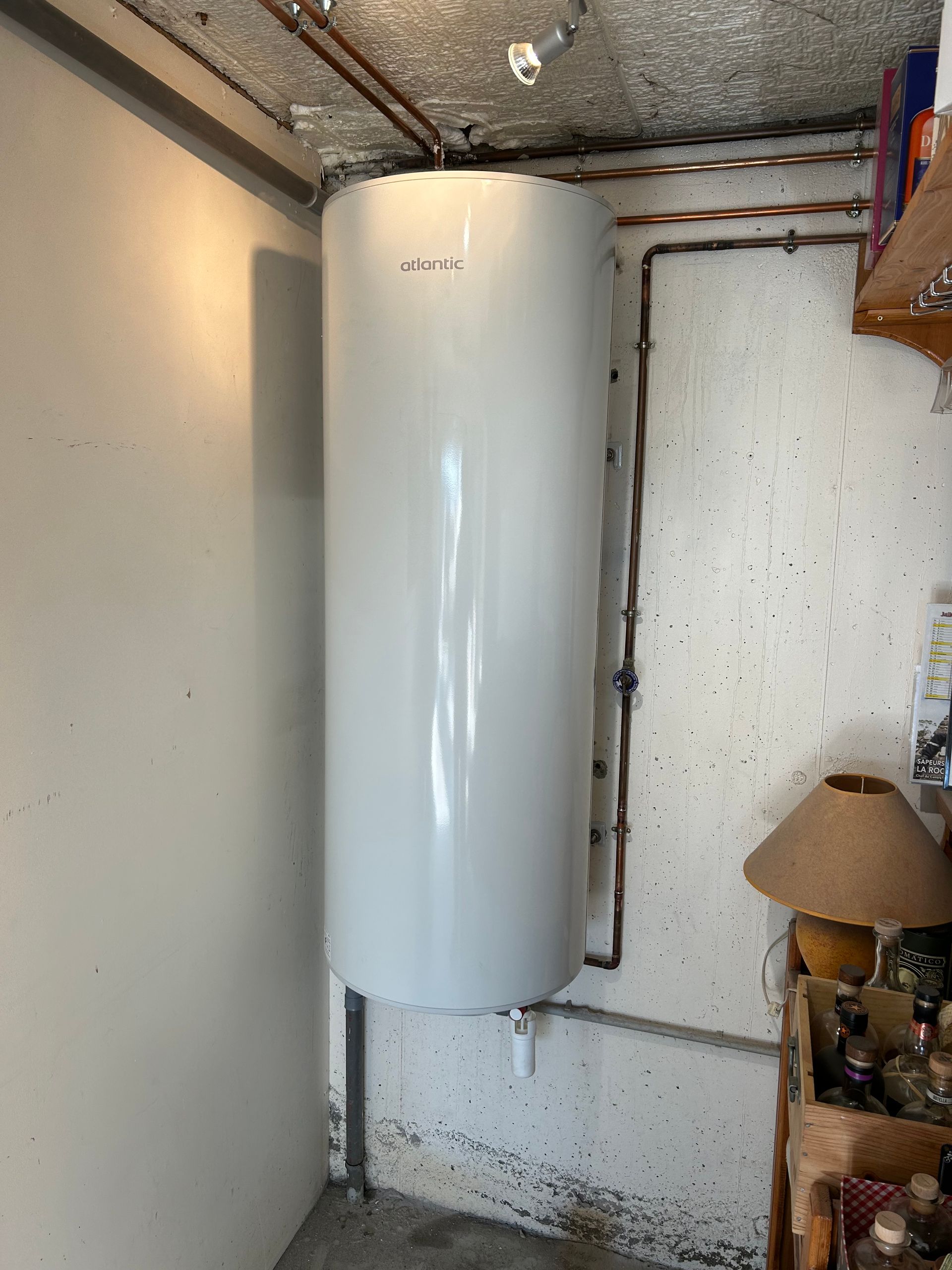 Installation de ballon d'eau chaude