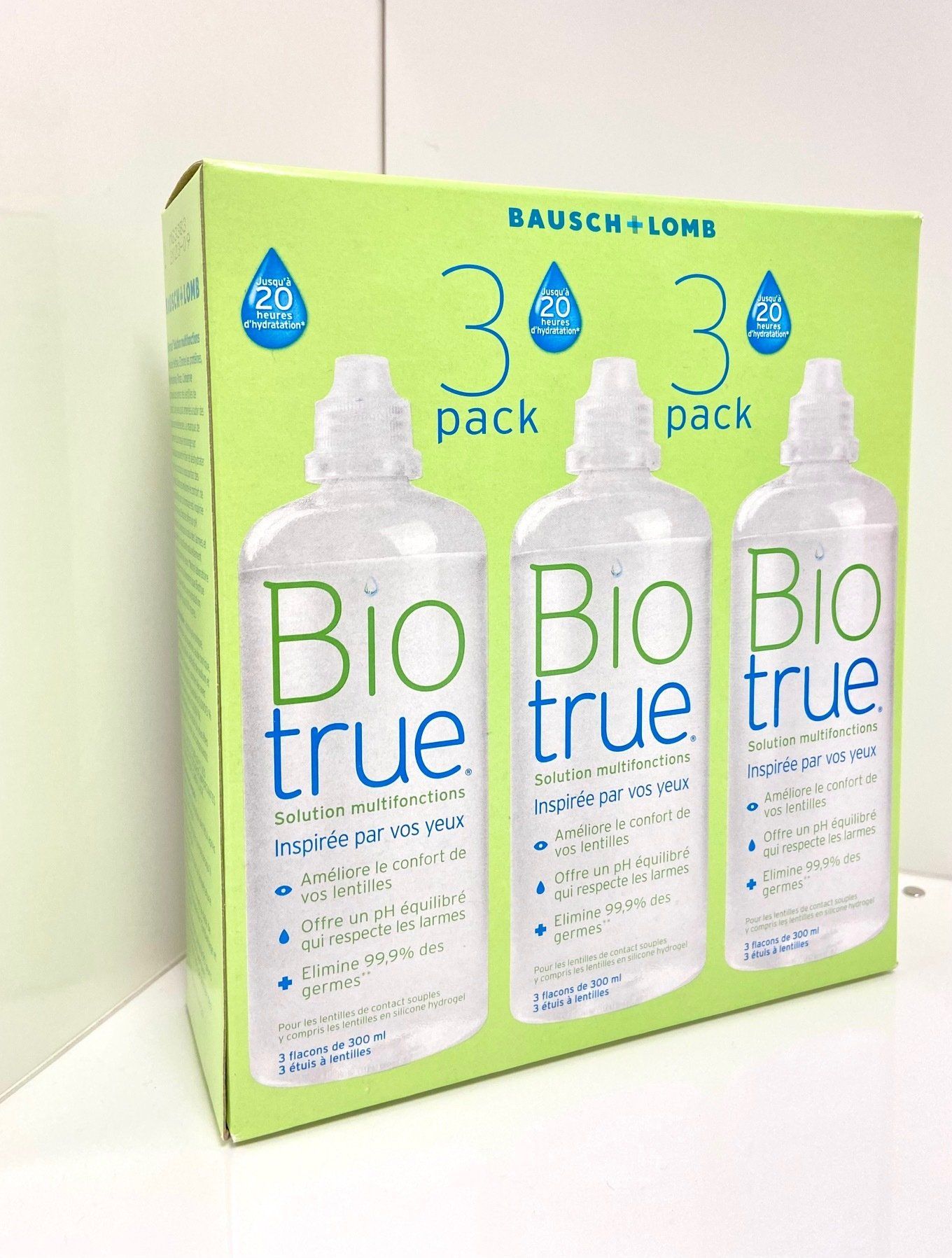 Solution de nettoyage pour lentilles pack de 3