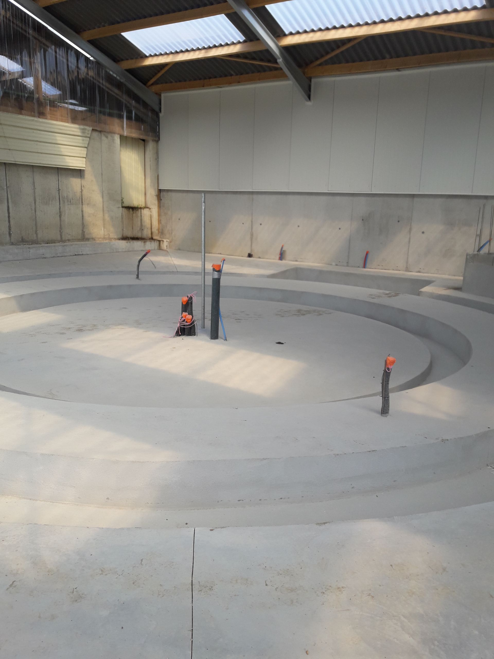 Fosse circulaire en béton