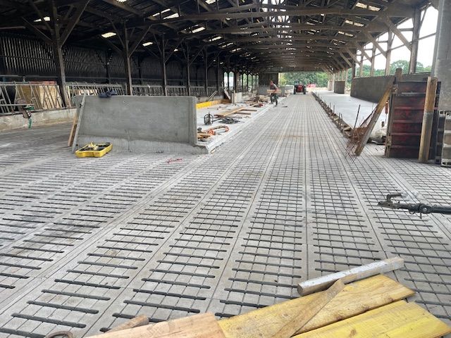 Sol en construction d'un hangar