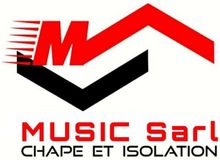 Un logo rouge et noir pour la musique sart chape et isolation