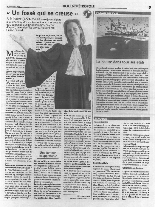 Maître GIBARD dans un journal