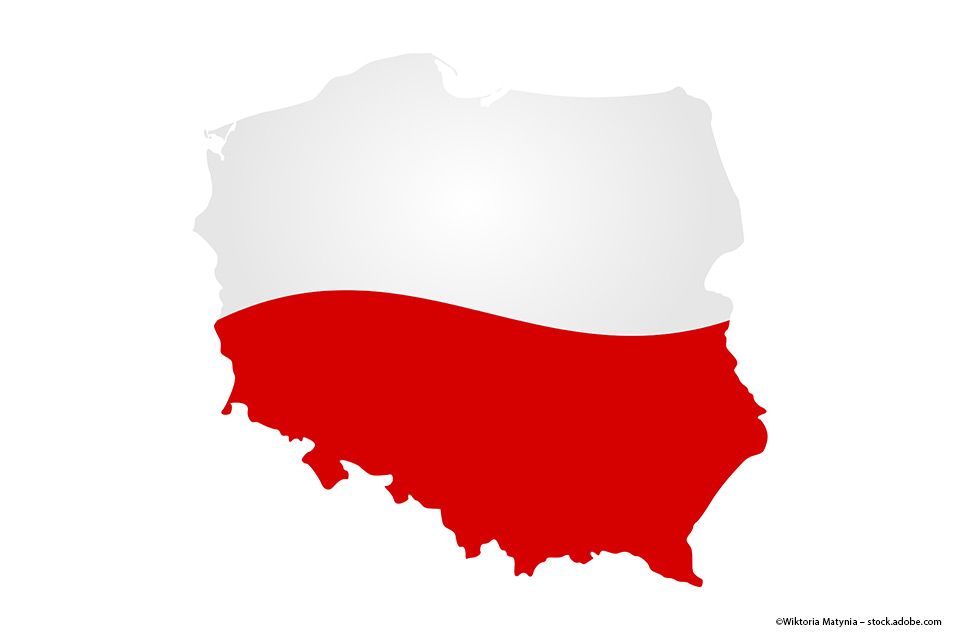 Flagge Polens, Herkunftsland vieler Mitarbeiter der Kolb + Sohn Personaldienstleistungen GmbH