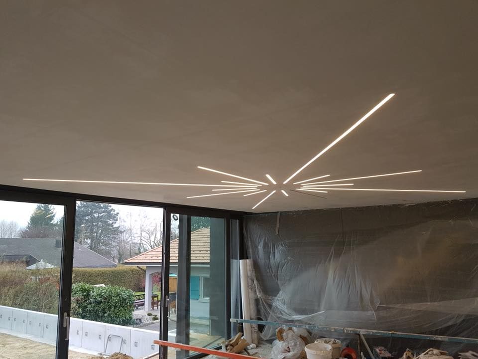 Plafond suspendu avec LED intégrés- Carrard Frédéric