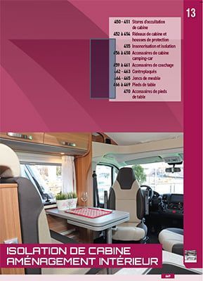 Catalogue numéro 13 - Isolation de cabine - Aménagement intérieur