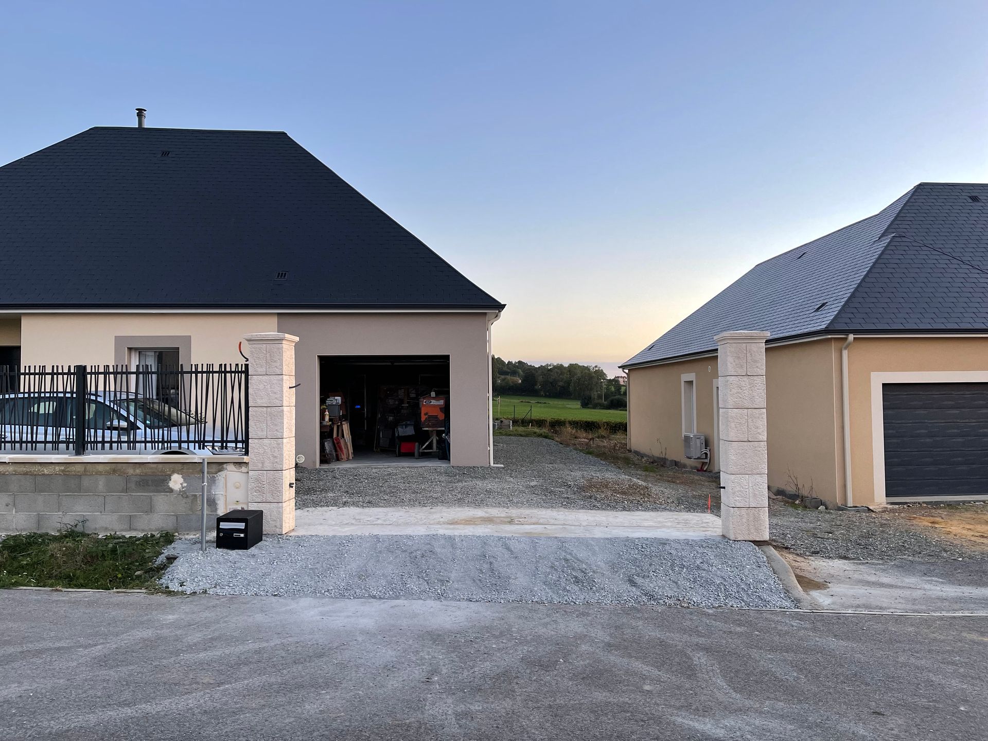 Aménagement pour pose de portail