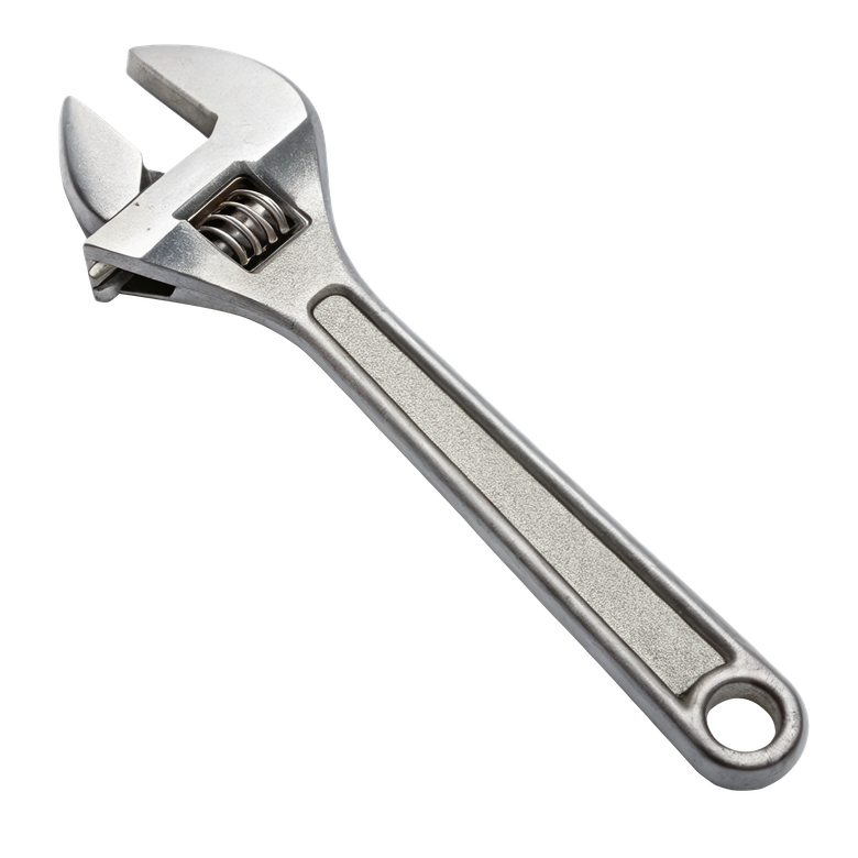 Une clé de plombier