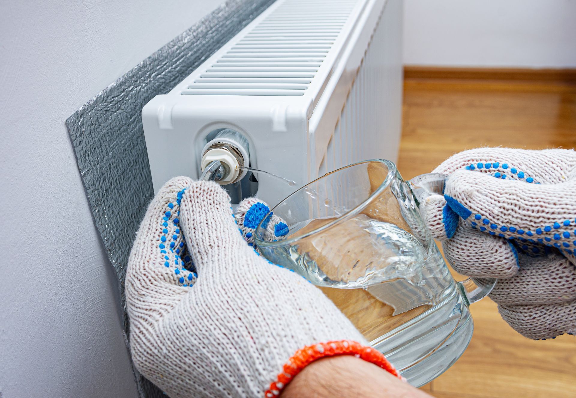 Une purge de radiateur