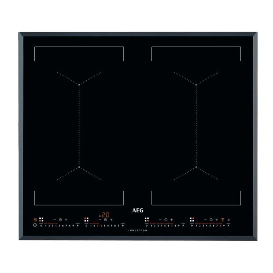 Una estufa de inducción negra con un temporizador.