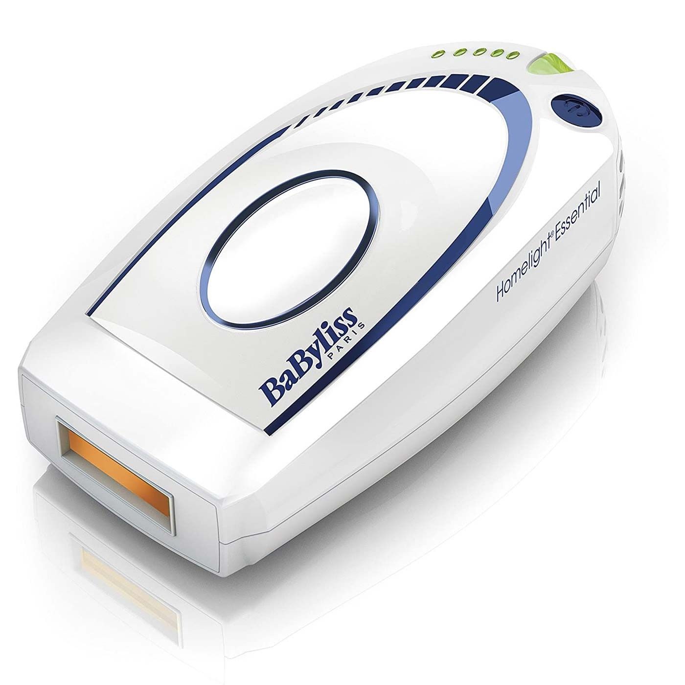 Un dispositivo de depilación Babyliss está sobre una superficie blanca.