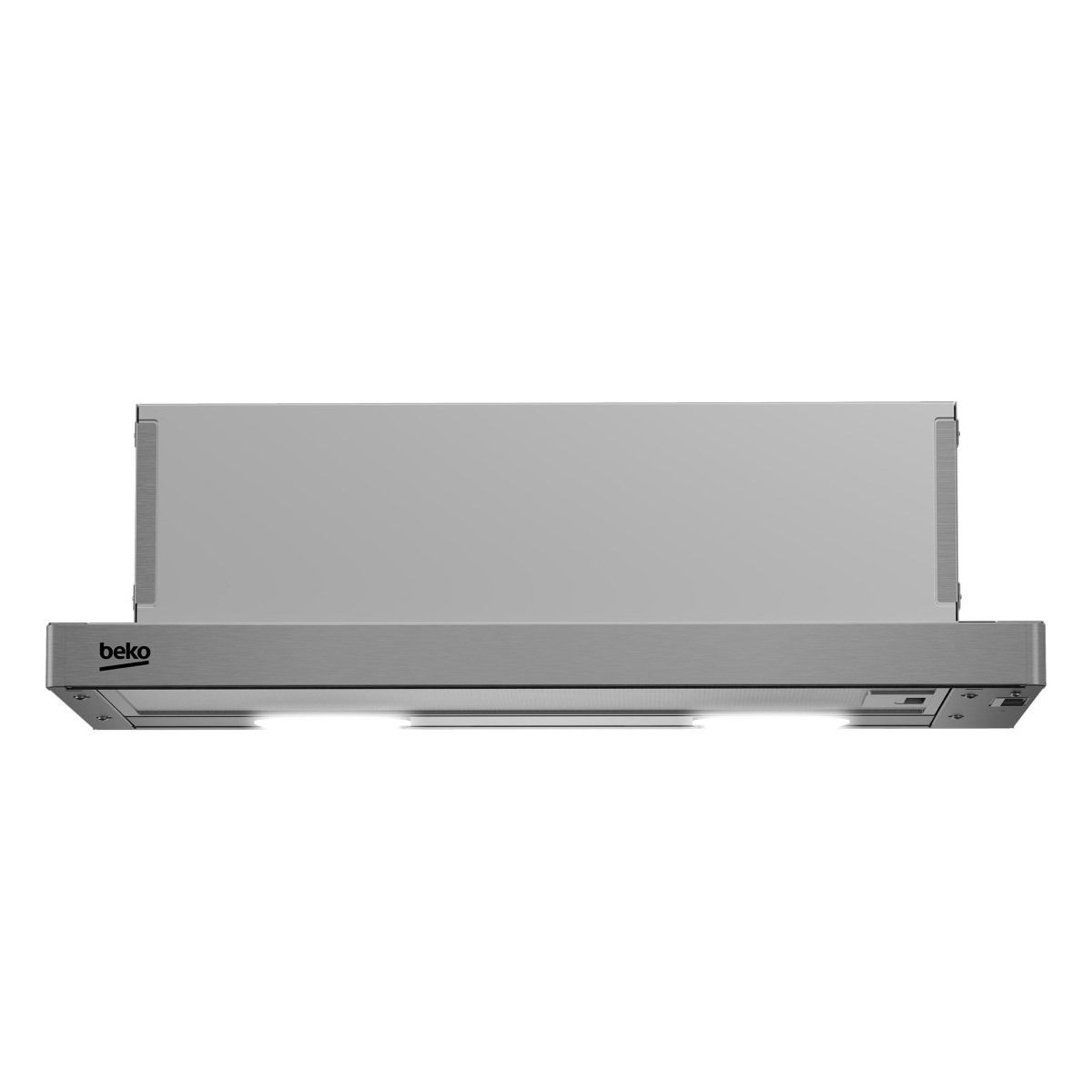 Es una campana de acero inoxidable que parece una campana de estufa.