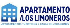 Logotipo de Apartamento Los Limoneros: icono de una casa azul y texto sobre fondo blanco