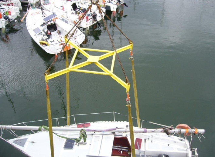 Sortie d'eau d'un bateau