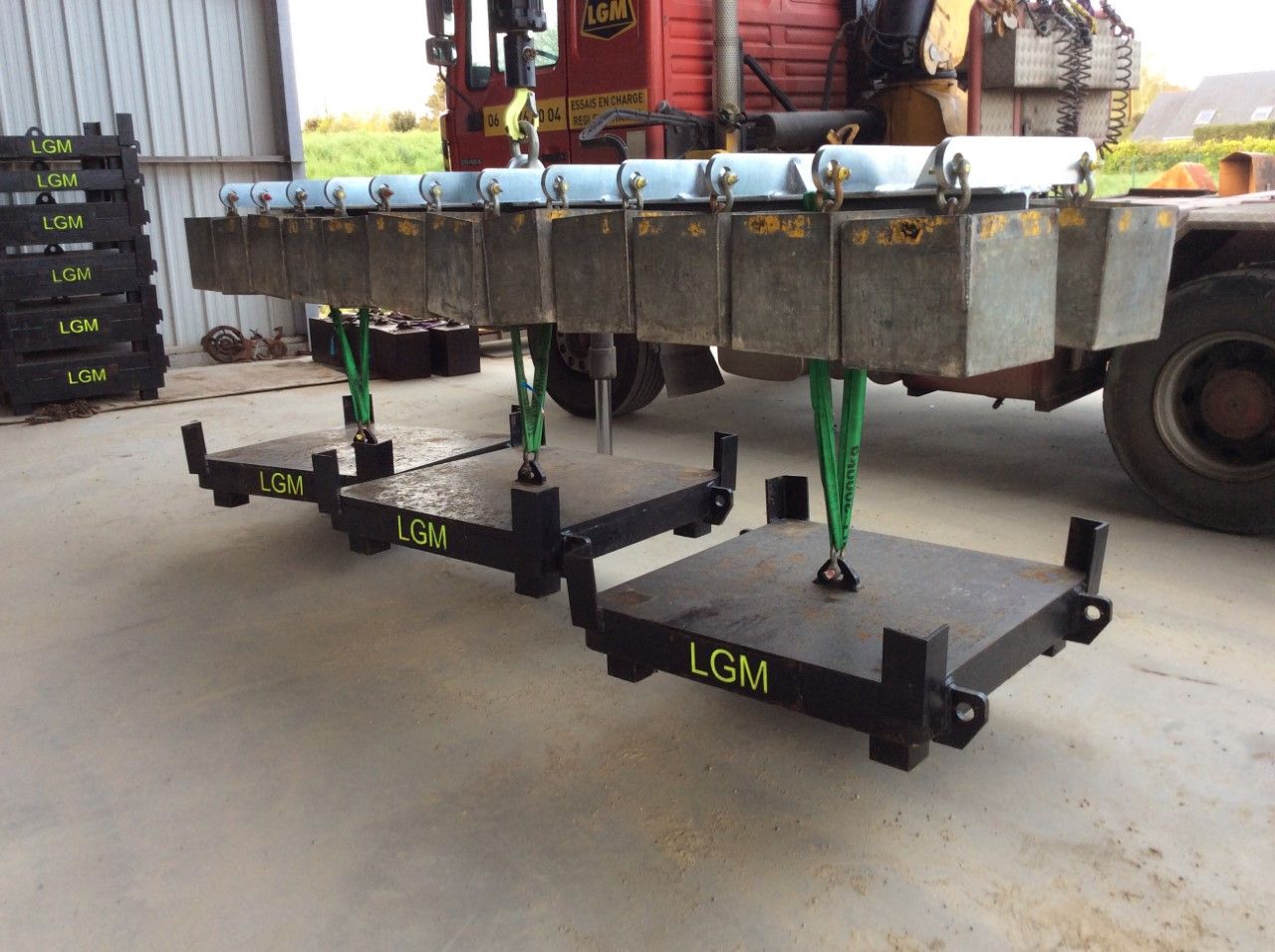 Essai en charge d'un palonnier à 9 T