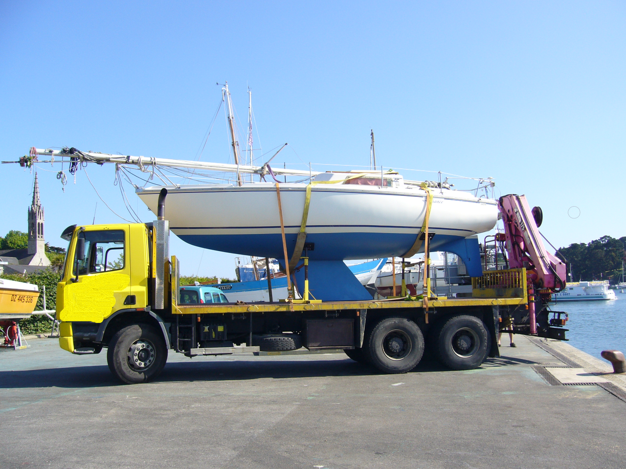 Transport de voilier de 7,60m