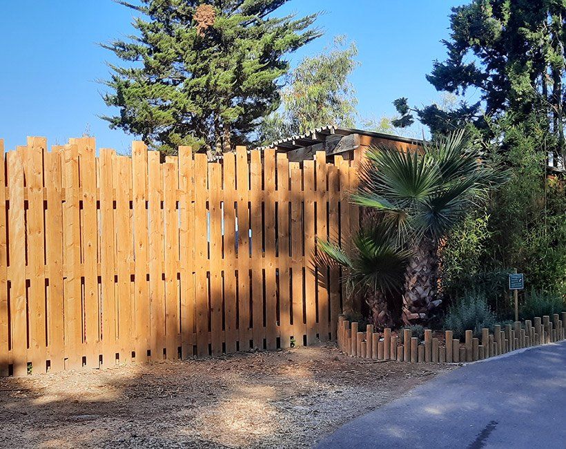 Clôture de jardin en bois