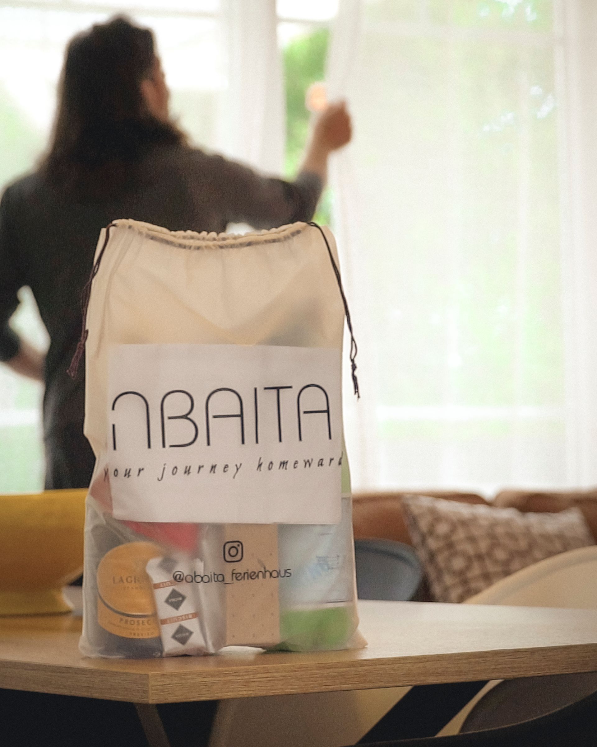 ABAITA branded bag in the kitchen