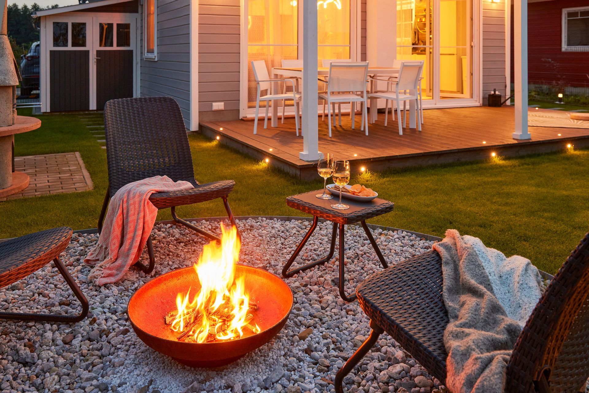 Fire pit and BBQ area