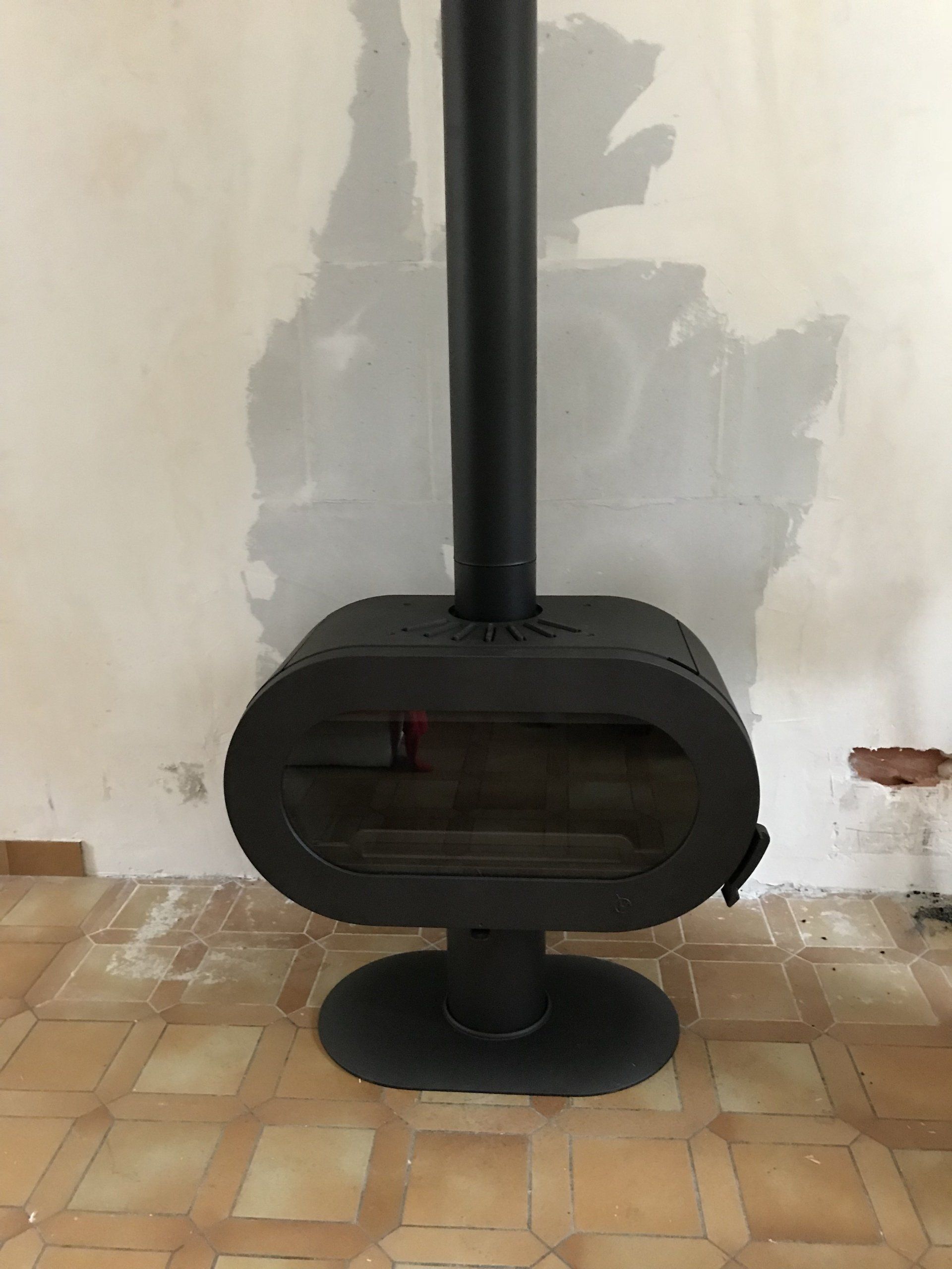 Poêle à bois ronde