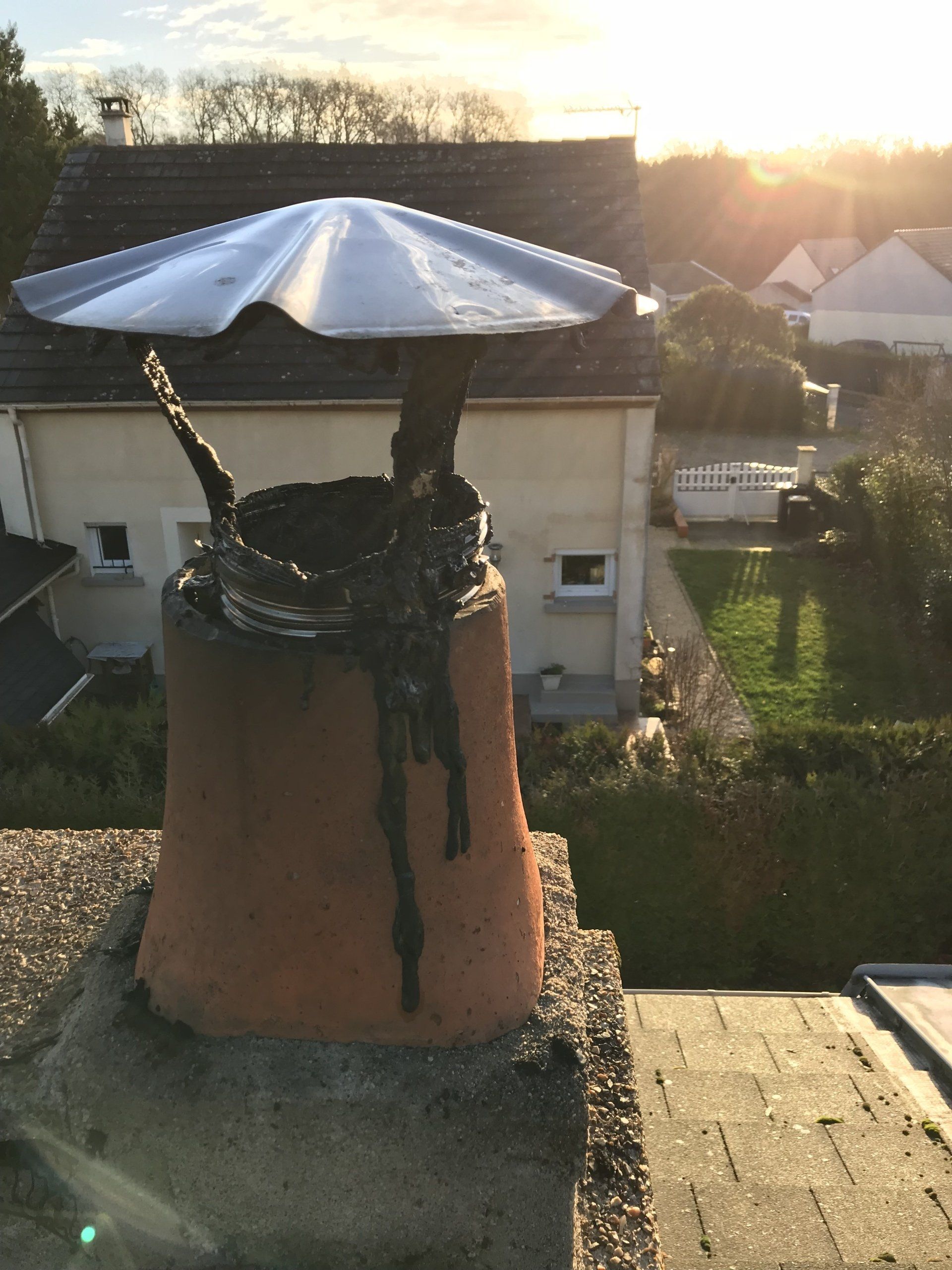 Chapeau cheminée zinc