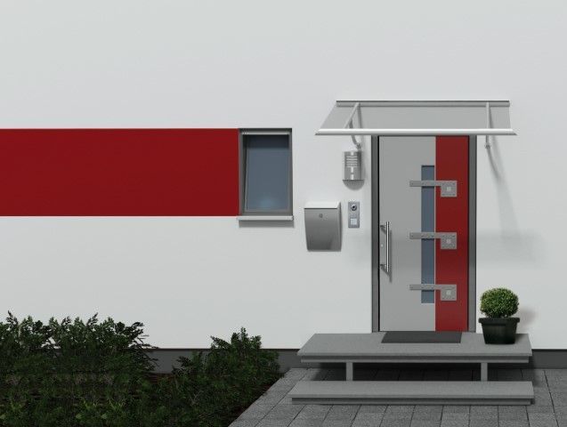 Glasdach vor einem Hauseingang