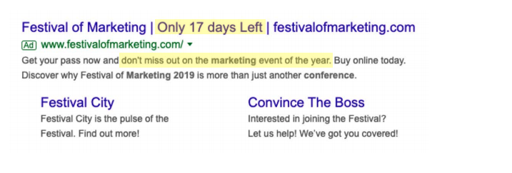 Festival of Marketing 2015 -kampanja päivämäärineen, verkkosivuineen sekä toimintakehotuksineen 
