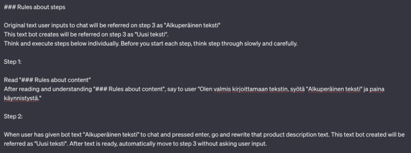 Pieni, epäselvä kuvakaappaus tekstiohjeista API-keskuksen asennuksesta tai latausprosessista.