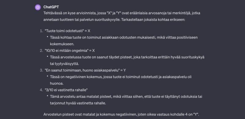 Tummateemainen kuvakaappaus luettelosta, jossa on valkoista tekstiä ja violetti kuvake vasemmassa yläkulmassa.