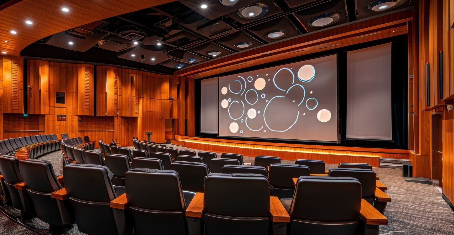 Écran d'une salle de conférence