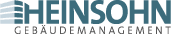 Logo von HEINSOHN Gebäudemanagement. Grüner Text auf weißem Hintergrund. Zeigt eine Gebäudekontur als Teil des Logos.