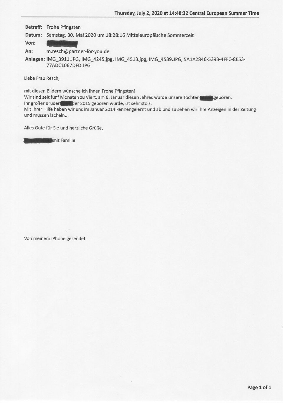 Referenzschreiben, Ingrid Mack partner for you