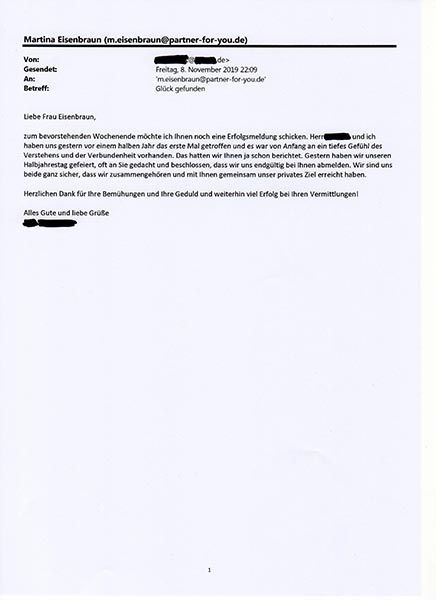 Referenzschreiben, Ingrid Mack partner for you