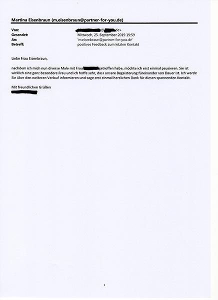 Referenzschreiben, Ingrid Mack partner for you