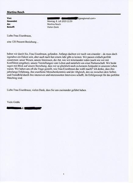 Referenzschreiben, Ingrid Mack partner for you