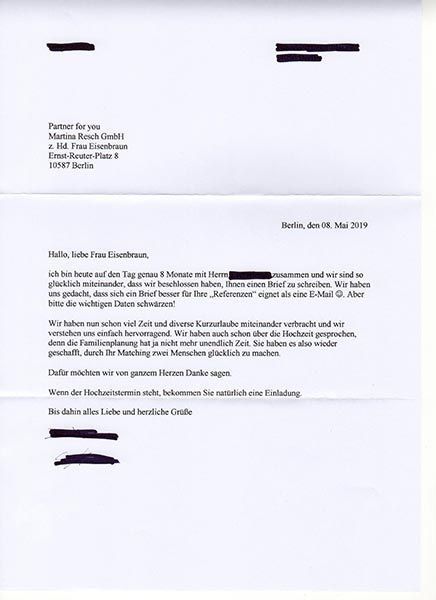 Referenzschreiben, Ingrid Mack partner for you