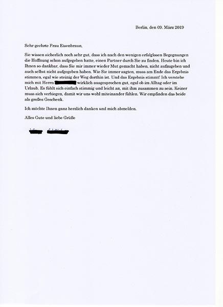 Referenzschreiben, Ingrid Mack partner for you