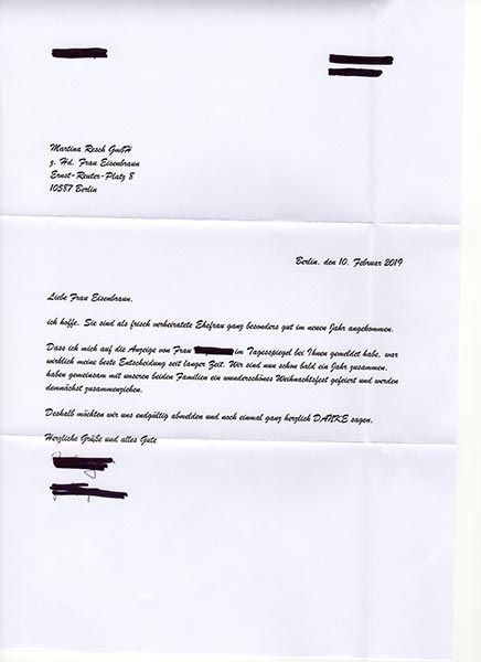 Referenzschreiben, Ingrid Mack partner for you