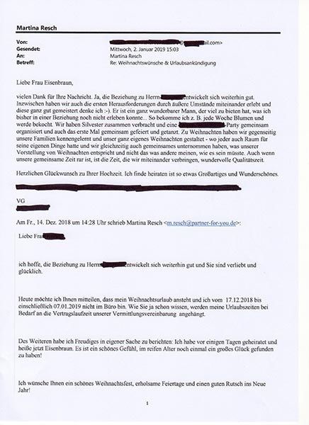 Referenzschreiben, Ingrid Mack partner for you