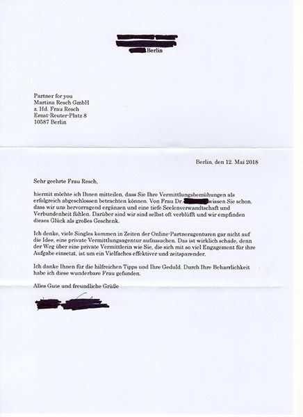 Referenzschreiben, Ingrid Mack partner for you