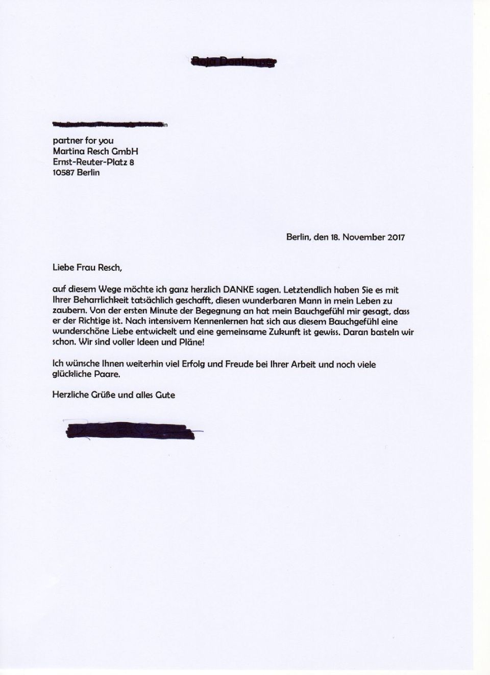 Referenzschreiben, Ingrid Mack partner for you