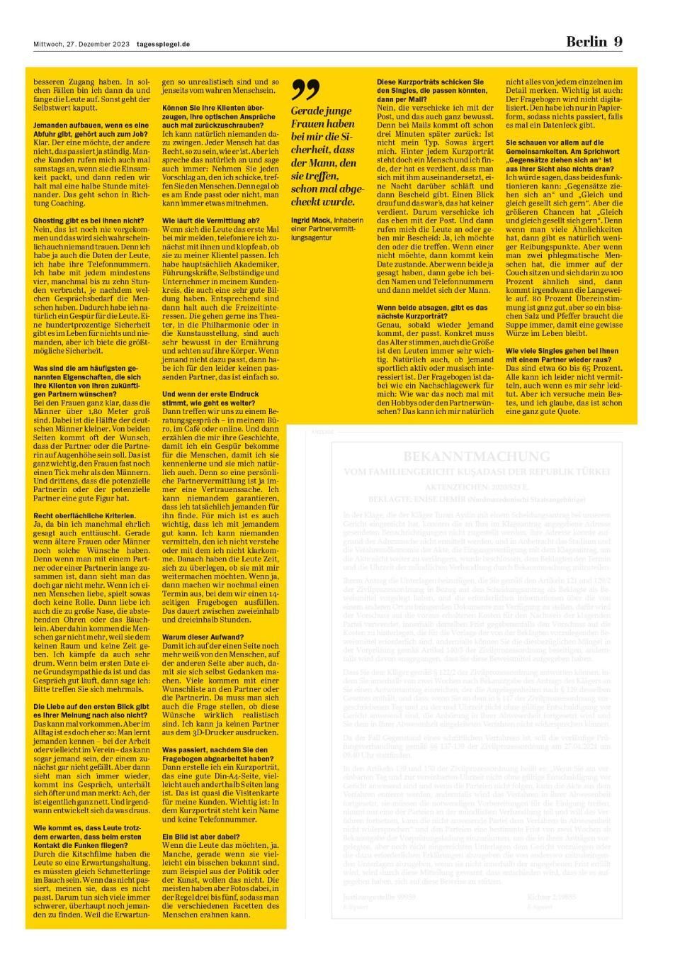 Presseartikel, Ingrid Mack partner for you