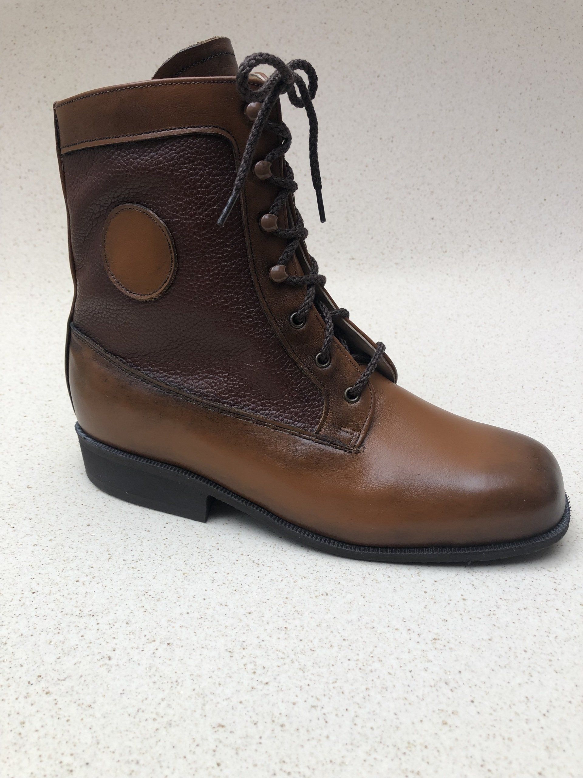 Bottine marron et camel