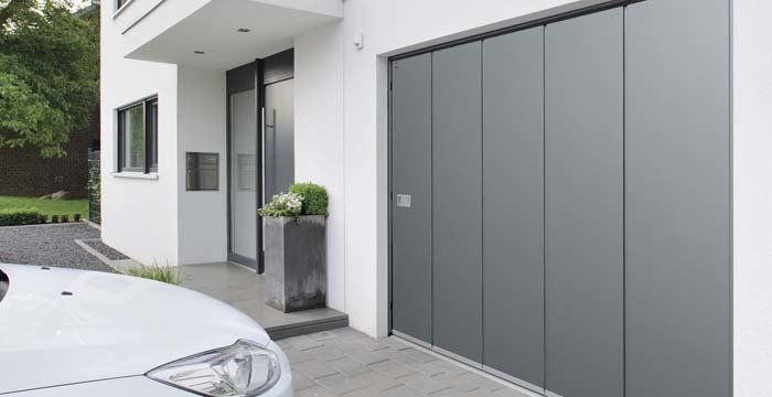 porte de garage grise