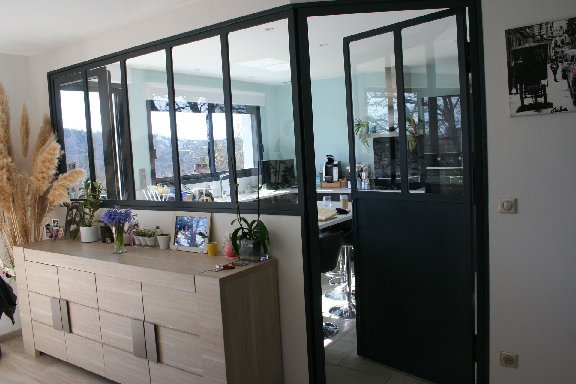 Verrière industriel noire