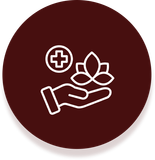 Icon mit Hand und Pflanze