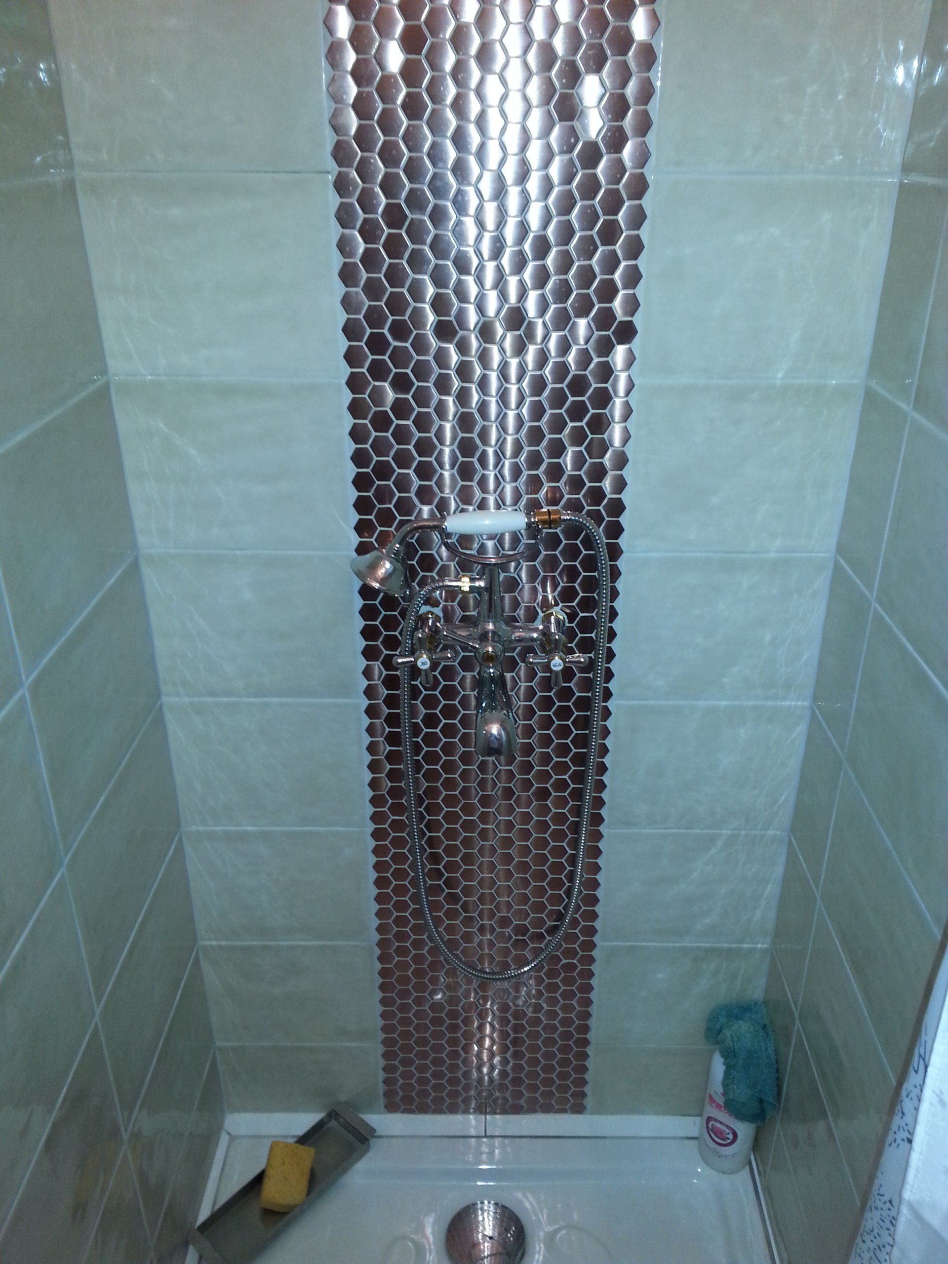 Faïence et mosaïque douche